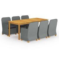 9-delige Tuinset lichtgrijs - thumbnail