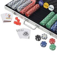 Pokerset met 500 chips aluminium - thumbnail