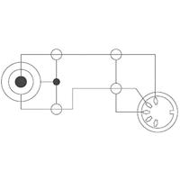 SpeaKa Professional SP-7869840 DIN-aansluiting / Jackplug Audio Adapter [1x Jackplug male 3,5 mm - 1x Diodebus 5-polig (DIN)] Zwart - thumbnail