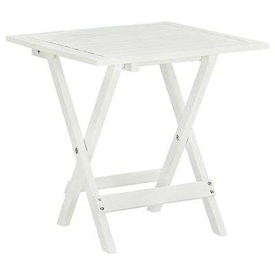 VidaXL Bistrotafel 46x46x47 cm massief acaciahout wit VidaXL Bistrotafel 46x46x47 cm massief acaciahout wit