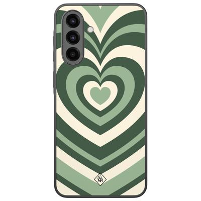 Samsung Galaxy A36 hoesje - Hart swirl groen Samsung Galaxy A36 hoesje - Hart swirl groen