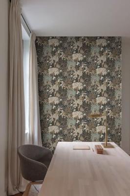 Dutch Wallcoverings Asperia - Louan Zwart/- Groen/Goud