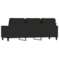 Driezitsbank 180 cm fluweel zwart - thumbnail