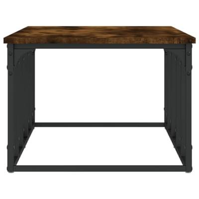 Salontafel 100x50x35,5 cm bewerkt hout gerookt eikenkleurig