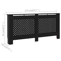 Radiatorombouw 172x19x81,5 cm MDF zwart - thumbnail