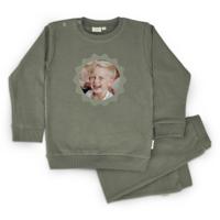 Kinderpyjama bedrukken - Olijfgroen - 4/5 jaar - thumbnail