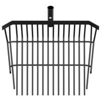 VidaXL Hooivorkkop met 14 tanden staal zwart - thumbnail