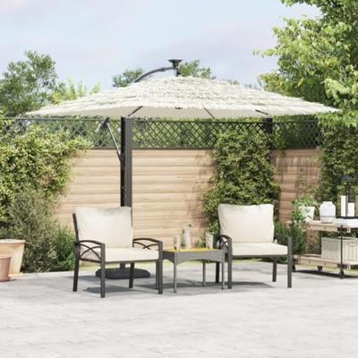 VidaXL Parasol met stalen paal 246x246x230 cm wit VidaXL Parasol met stalen paal 246x246x230 cm wit