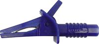 Cliff FCR7943 Veiligheids-krokodilklem Steekaansluiting 4 mm CAT II 1000 V, CAT III 600 V Blauw - thumbnail