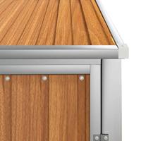 Tuinschuur 88x89x161 cm gegalvaniseerd staal bruin - thumbnail