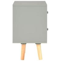 Nachtkastjes 2 st 40x30x50 cm massief grenenhout grijs - thumbnail