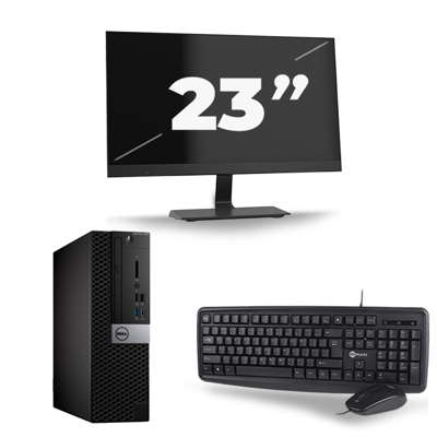 Dell Optiplex 7050 SFF - Intel Core i7-6e Generatie - 16GB RAM - 256GB SSD - Windows 11 + 1x 23 inch Monitor
