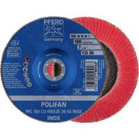 PFERD TOOLS 67718036 PFC 180 CO-FREEZE 36 SG INOX Lamellenschijf Diameter 180 mm Boordiameter 22.23 mm Legering op nikkelbasis, Superlegeringen op nikkel- of - thumbnail