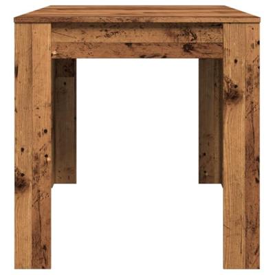 Eettafel 140x74,5x76 cm bewerkt hout oud houtkleurig