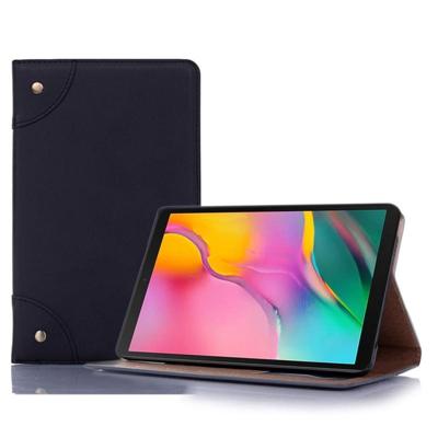 Retro boek stijl horizontale Flip lederen draagtas met houder & kaartsleuven & portemonnee voor Galaxy tab A 8 0 (2019) (zwart)