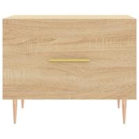 Salontafels 2 st 50x50x40 cm bewerkt hout sonoma eikenkleurig - thumbnail