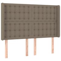 Hoofdbord LED 147x16x118/128 cm stof taupe - thumbnail