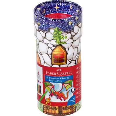 Faber Castell FC-155518 Waterbasis Viltstiften Faber-Castell Connector 18 Stuks