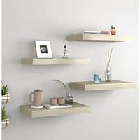 VidaXL Wandschappen zwevend 4 st 40x23,5x3,8 cm mdf eikenkleurig - thumbnail
