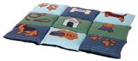 TRIXIE HONDENKUSSEN PATCHWORK BLAUW / GROEN 80X55 CM - thumbnail