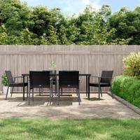 7-delige Tuinset met kussens poly rattan en staal - thumbnail