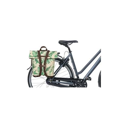 Basil ever-green dubbele fietstas - duurzaam, hip, groen, 14-18l - thumbnail