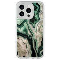 iPhone 16 Pro hybride hoesje - Green waves - thumbnail