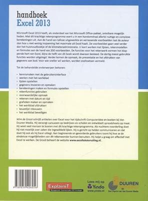 Van Duuren Media Handboek Excel 2013 softwareboek & -handleiding Nederlands 404 pagina's