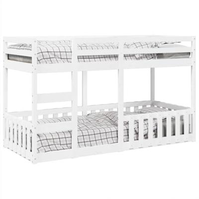 Stapelbed massief grenenhout wit 90x200 cm