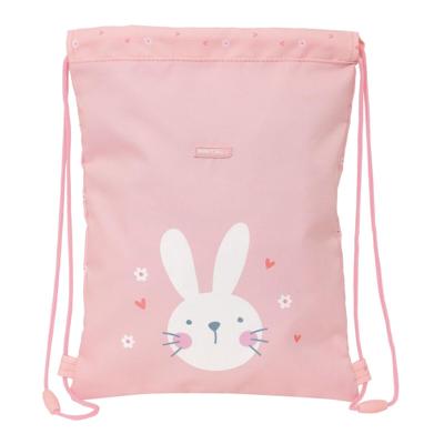 Rugtas met Koordjes Safta Bunny Roze 26 x 34 x 1 cm