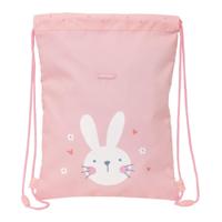 Rugtas met Koordjes Safta Bunny Roze 26 x 34 x 1 cm - thumbnail