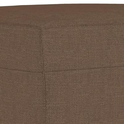 4-delige Loungeset met kussens stof bruin