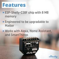 Shelly Shelly 2PM Gen3 Schakel-meetactor Bluetooth, WiFi - thumbnail