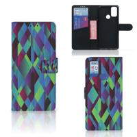 Alcatel 1S (2021) | Book Case | Abstract Green Blue - thumbnail