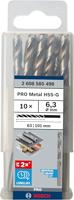 Bosch Accessories 2608585498 HSS Metaal-spiraalboor 6.3 mm Gezamenlijke lengte 101 mm Geslepen DIN 338 Cilinderschacht 10 stuk(s) - thumbnail