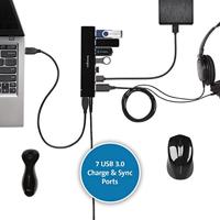Kensington UH7000C USB 3.2 Gen 1 (3.1 Gen 1) Micro-B 5000 Mbit/s Zwart - thumbnail