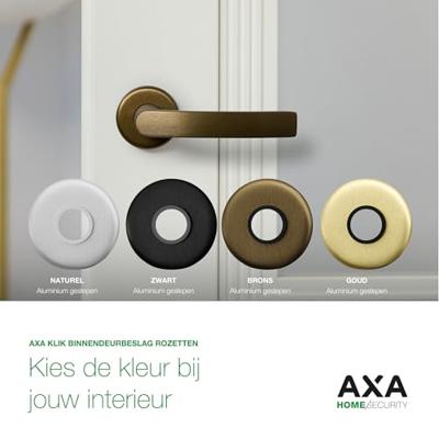 AXA AXA Curve klik deurkruk Milan op rozet met sleutelrozetten - aluminium AXA AXA Curve klik deurkruk Milan op rozet met sleutelrozetten - aluminium