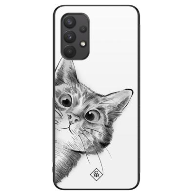 Samsung Galaxy A32 4G hoesje - Peekaboo kat
