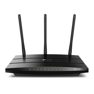 TP-Link Archer VR400 Modem Router Gigabit ADSL/VDSL, vezel, Wireless AC1200 Mbps, Dual Band 2,4 GHz + 5 GHz, USB 2.0 (geschikt voor Oostenrijks/Zwitserland, niet in Duitsland te gebruiken)
