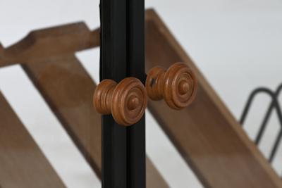 Flessenrek Home ESPRIT Zwart Natuurlijk Hout Metaal Kristal 102 x 32 x 60 cm