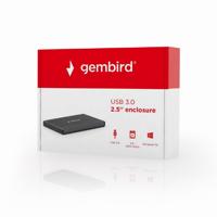 Gembird EE2-U3S-3 behuizing voor opslagstations HDD-behuizing Zwart 2.5 - thumbnail