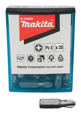 Makita Accessoires Schroefbit PZ3x25mm - B-24620 B-24620