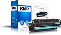 KMP Toner vervangt HP 125A, CB540A Compatibel 2-pack Zwart 2200 bladzijden H-T113D 1216,0021 - thumbnail