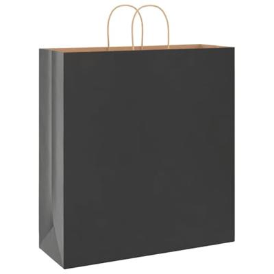 VidaXL Papieren zakken 250 st met hengsels 45x17x48 cm zwart