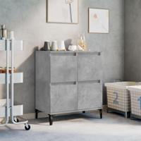 Dressoir 60x35x70 cm bewerkt hout betongrijs - thumbnail