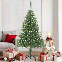 VidaXL Kerstboom met 300 led met standaard groen 180 cm pvc - thumbnail