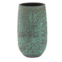 Hoge pot evi antiq bronze bloempot binnen 19 cm - thumbnail