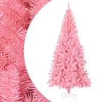 VidaXL Kunstkerstboom met standaard 240 cm pvc roze - thumbnail