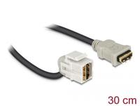 Delock 86326 Keystone Module HDMI female 110° > HDMI female met kabel wit - thumbnail
