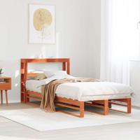 Bedframe zonder matras massief grenenhout wasbruin 75x190 cm - thumbnail